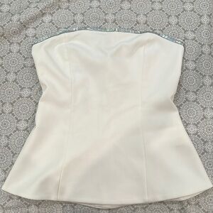 Zara strapless jeweled top